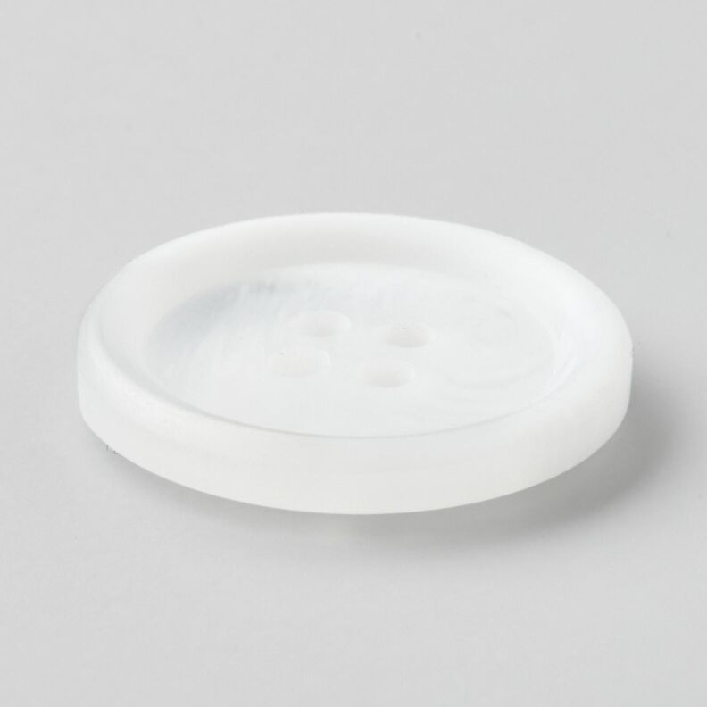 4-reikäinen pyöreä nappi [Ø 25 mm] – valkoinen,  image number 2