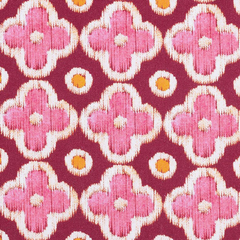 Sisustuskangas Canvas Kirjontatyyli &ndash; bordeauxin punainen/pink,  image number 1