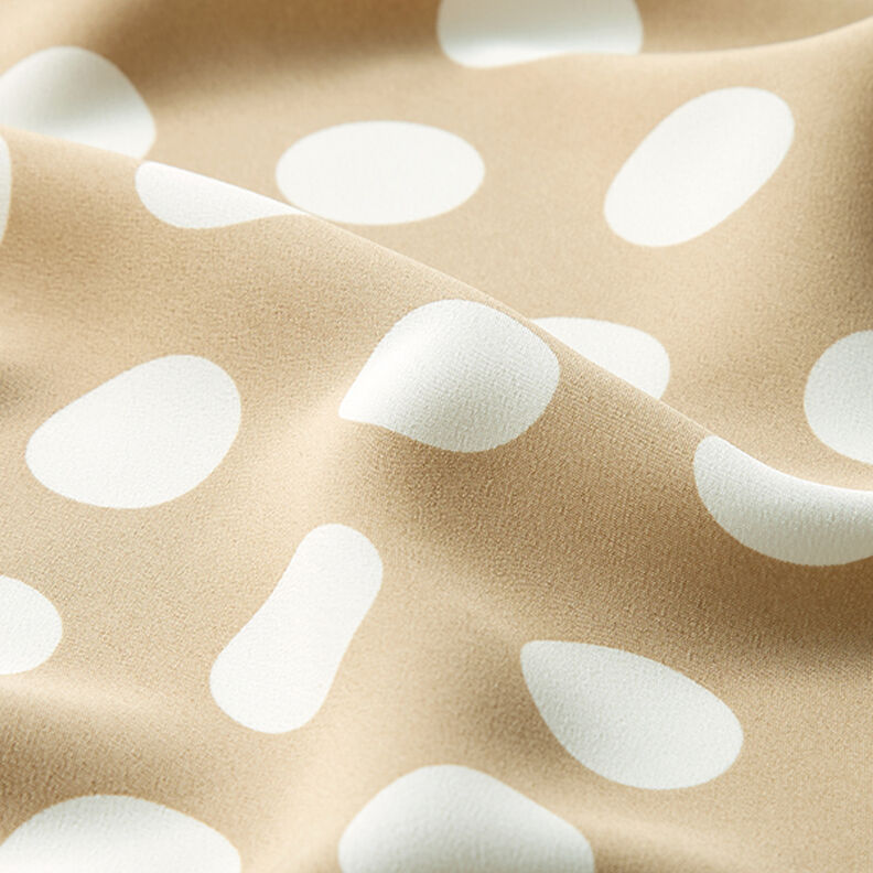 Kreppikangas Polka Dots [2,5 cm] – beige,  image number 2
