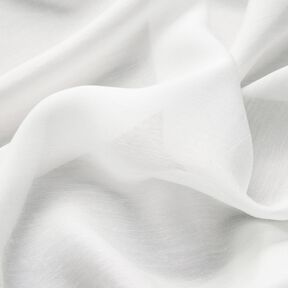 Sifonki Viskoosi-silkkisekoite Yksivärinen – valkoinen, 