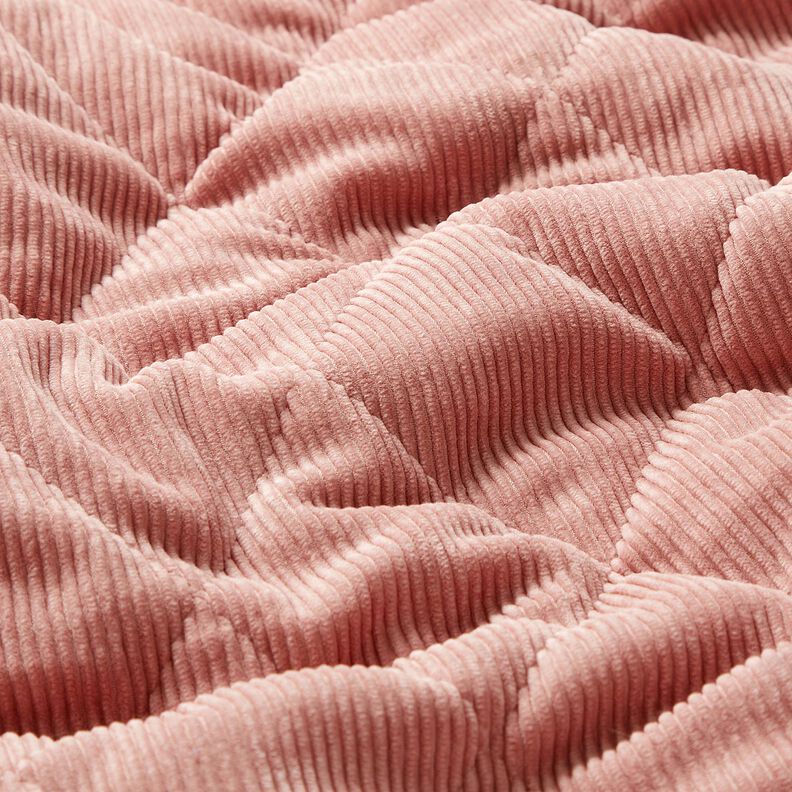 Tikkikangas Vakosamettikangas vinoneliökuviollisella kääntöpuolella – vanharoosa,  image number 3