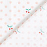 Popliini Polka Dots ja kirsikat – valkoinen/ruusunpunainen,  thumbnail number 4