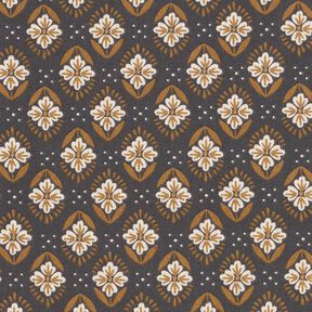 Puuvillakangas Kretonki Kukikkaat laatat &ndash; graniitti, 