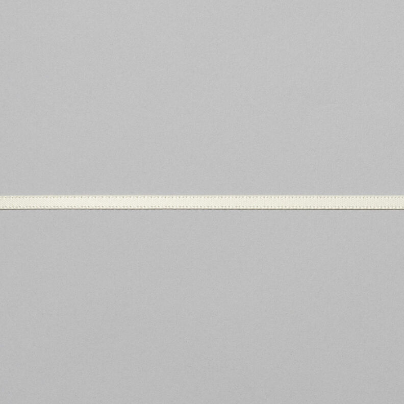 Satiininauha [3 mm] – villanvalkoinen,  image number 1