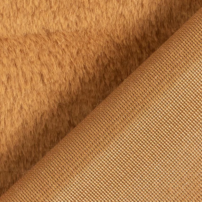 korkealaatuinen yksivärinen tekoturkis – vaaleanruskea,  image number 3