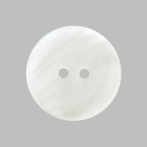 Muovinappi Helmiäinen Basic - valkoinen, 