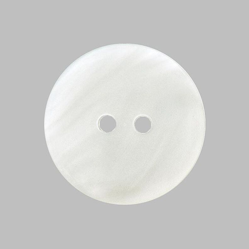 Muovinappi Helmiäinen Basic - valkoinen,  image number 1