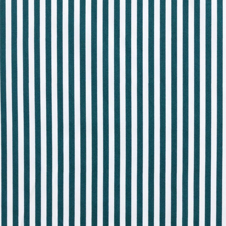 Puuvillapopliini Kapeat raidat – sinikuusi/valkoinen,  image number 1