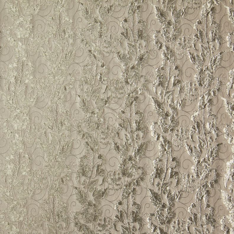 Vaatejacquard Brokadi Kukat – ruskeanharmaa,  image number 1