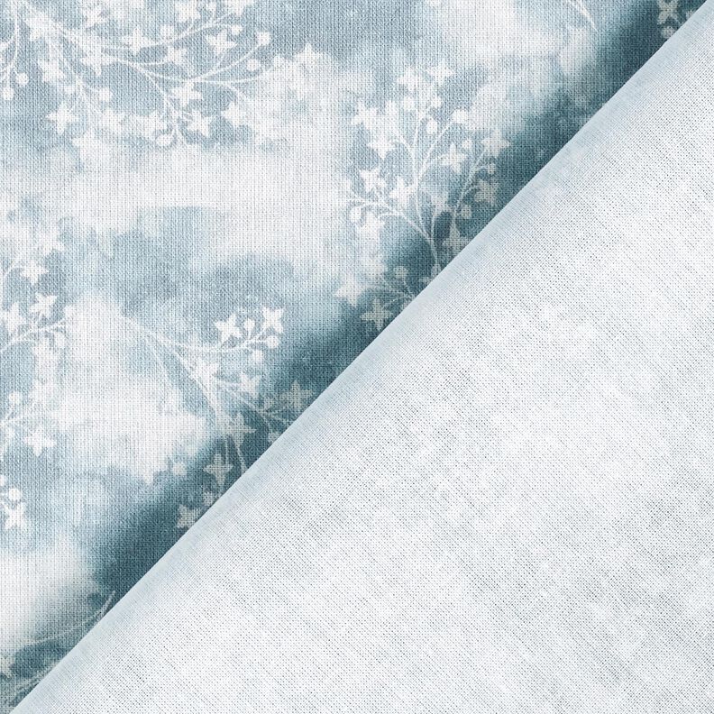 Puuvillakangas Popliini Hienot oksat – sininen,  image number 4