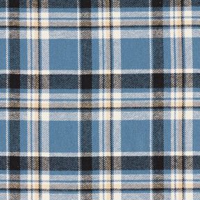 Puuvillaflanelli Ruutu – farkunsininen/musta, 