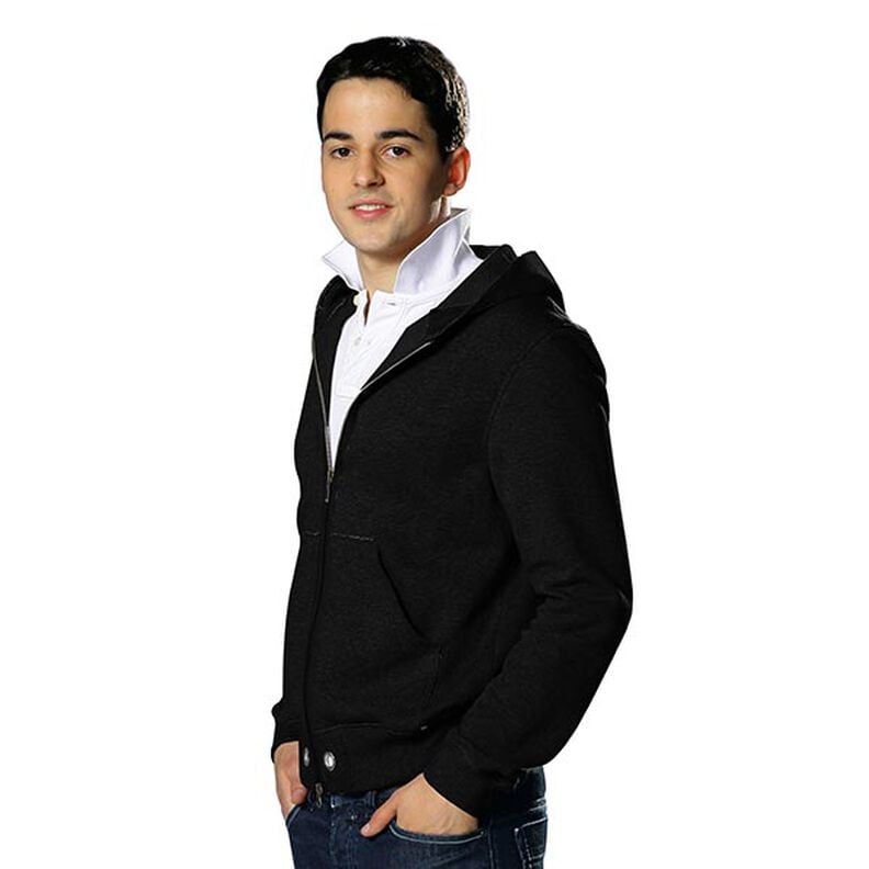 Kevyt puuvillacollege Yksiv&auml;rinen &ndash; musta,  image number 5