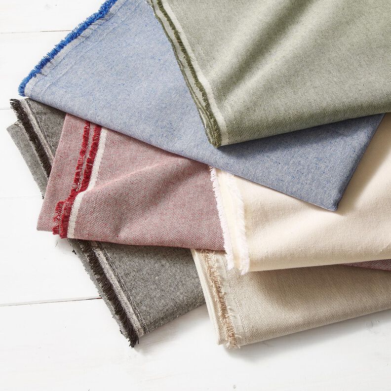 Sisustuskangas Puolipanama Kaksivärinen – musta/luonnonvärinen,  image number 4