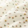 Kiiltävä puuvillakangas Kukkaset – villanvalkoinen,  thumbnail number 2