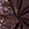 Puuvillajersey Reunuskangas Kukkia kultaisessa kimalluksessa | Glitzerp&uuml;ppi &ndash; bordeauxin,  thumbnail number 3