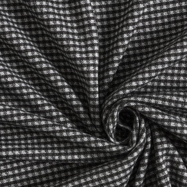 Takkineulos Stretch Pieni ruutu – vaaleanharmaa/musta,  image number 3