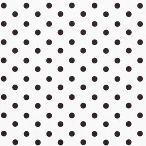 Puuvillapopliini suuret pilkut &ndash; valkoinen/musta, 