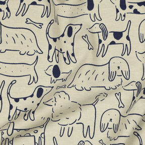 Puuvillajersey Koirat | by Poppy – anemone/laivastonsininen, 