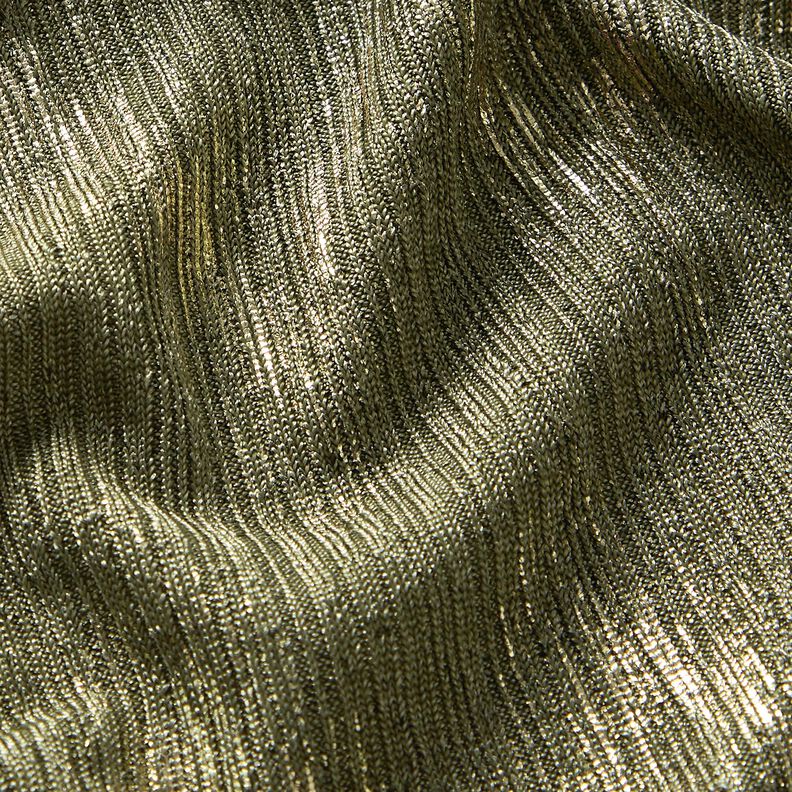 Hienoneulos Kulta Siksak &ndash; khaki/kultainen metallic,  image number 2