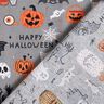 Puuvillakangas Popliini Happy Halloween – norsunharmaa/vaaleanoranssi,  thumbnail number 4