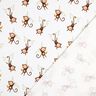GOTS Puuvillajersey Apinat viidakossa Digitaalipainatus | Poppy Fabrics &ndash; valkoinen/tummanruskea,  thumbnail number 3