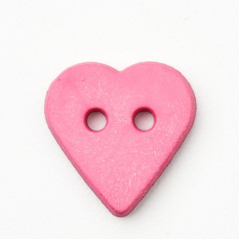 Sydämenmuotoinen nappi [Ø 15 mm] – pink,  image number 1