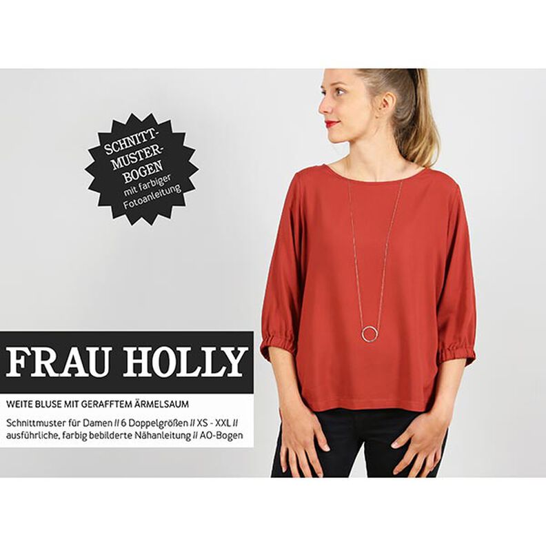 FRAU HOLLY – leveä paitapusero, rypytetty hihansuu, Studio Schnittreif  | XS -  XXL,  image number 1