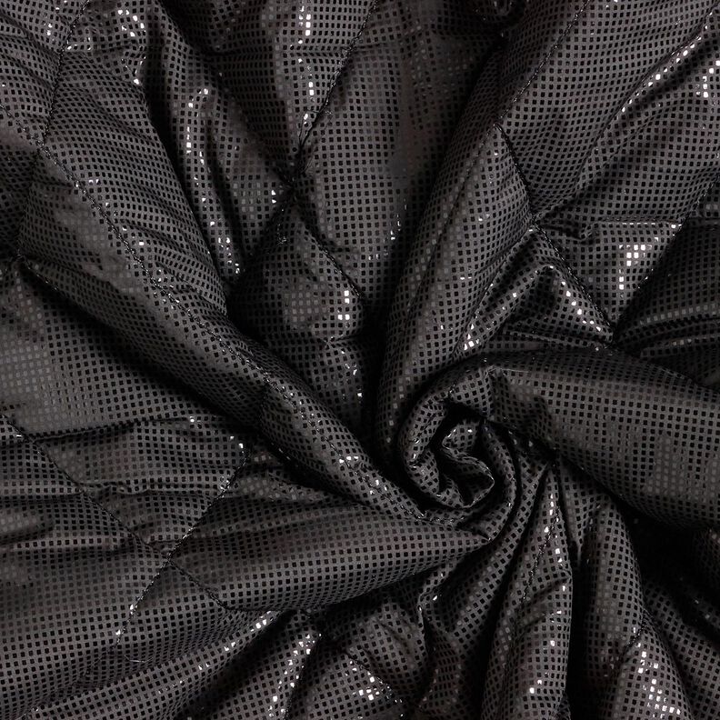 Tikkikangas kevyesti hohtavat vinoneliöt – musta,  image number 3