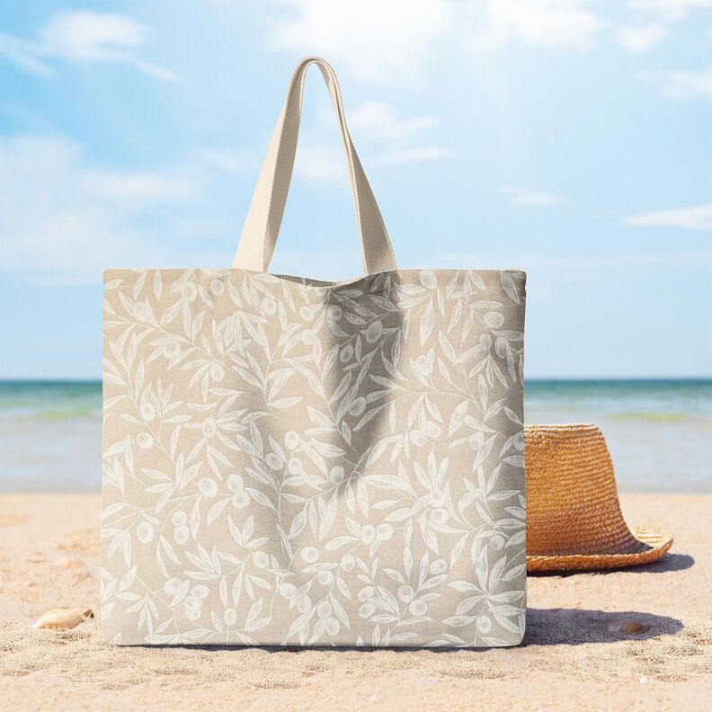 Pinnoitettu puuvilla Jacquard Pinnoitettu Oliivit &ndash; luonnonv&auml;rinen/vaalea beige,  image number 6