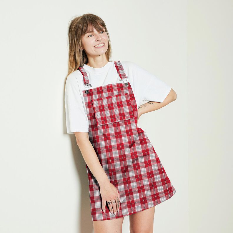 Viskoosisekoite Glencheck – chili,  image number 5