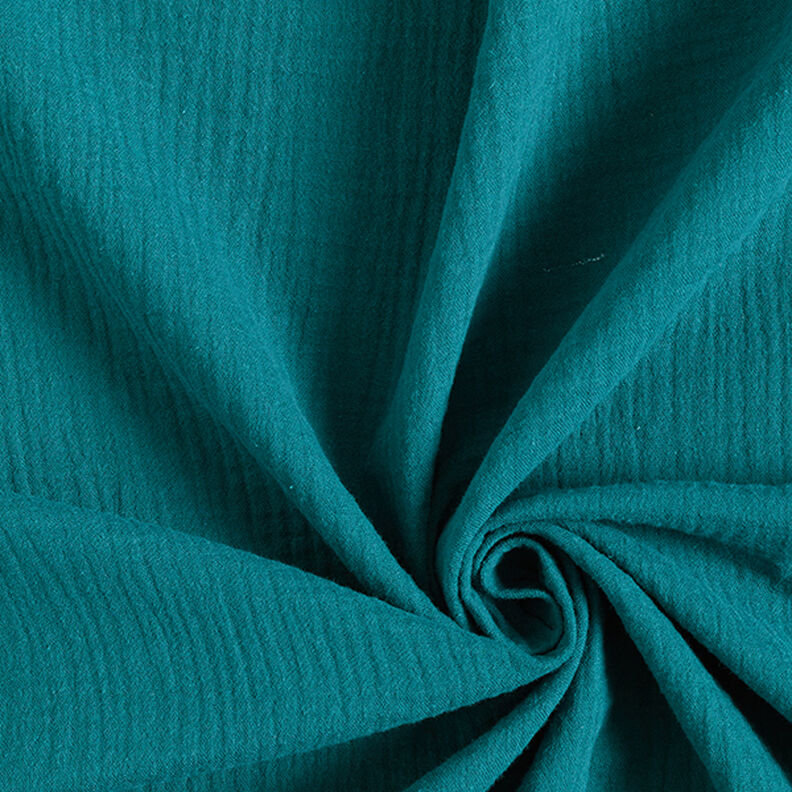 Musliini-/kaksikerroksinen kangas – petrooli,  image number 1