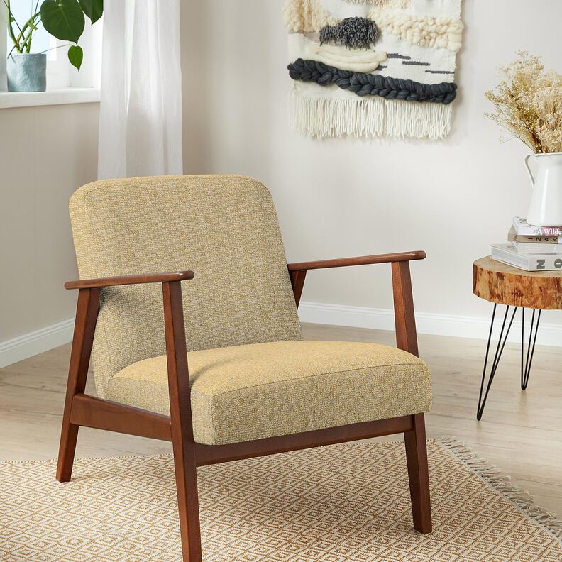 Verhoilukangas värikäs ommel – auringonkeltainen/luonnonvärinen,  image number 4