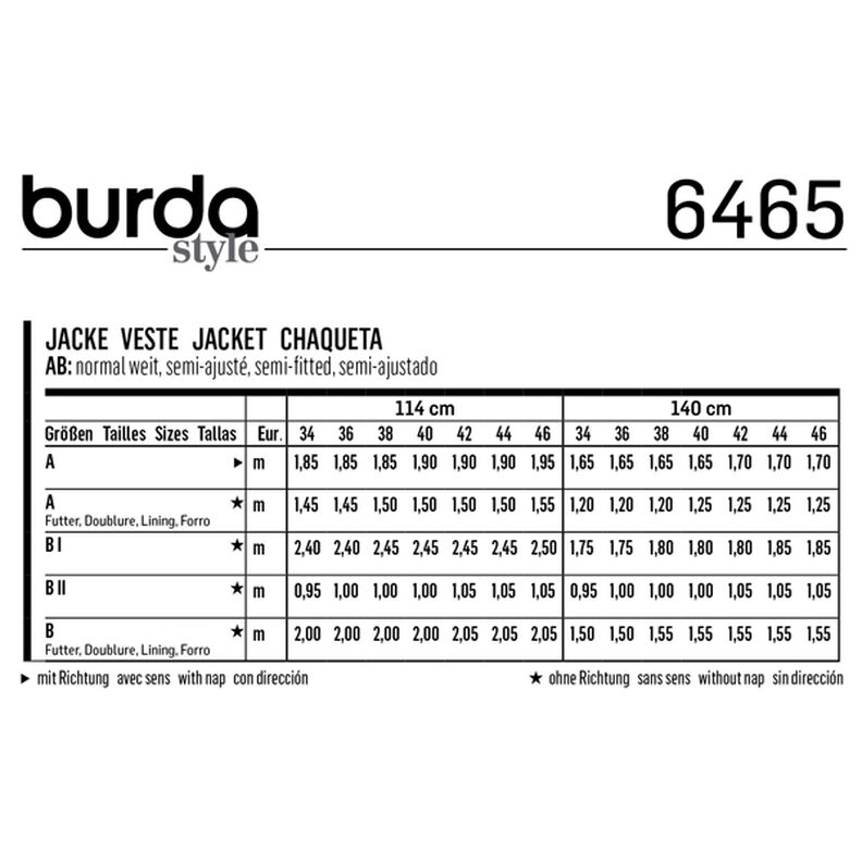Jakku | bleiseri, Burda 6465 | 34 - 46,  image number 5