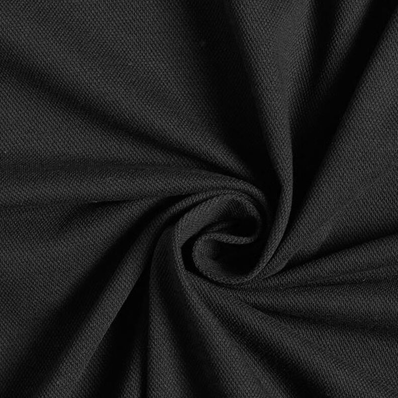 Puuvillajersey Pikee hieno – musta,  image number 1