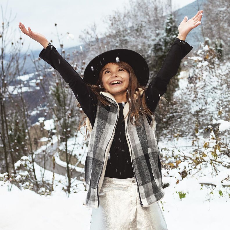 Takkiflanelli Ruutu | Katia Fabrics – sumunharmaa/vanha hopea,  image number 5