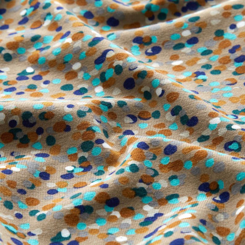 Puuvillajersey Värikäs konfetti – dyyni/sinikuusi,  image number 2