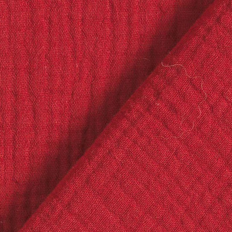 GOTS Musliini-/kaksikerroksinen kangas | Tula – bordeauxin punainen,  image number 5