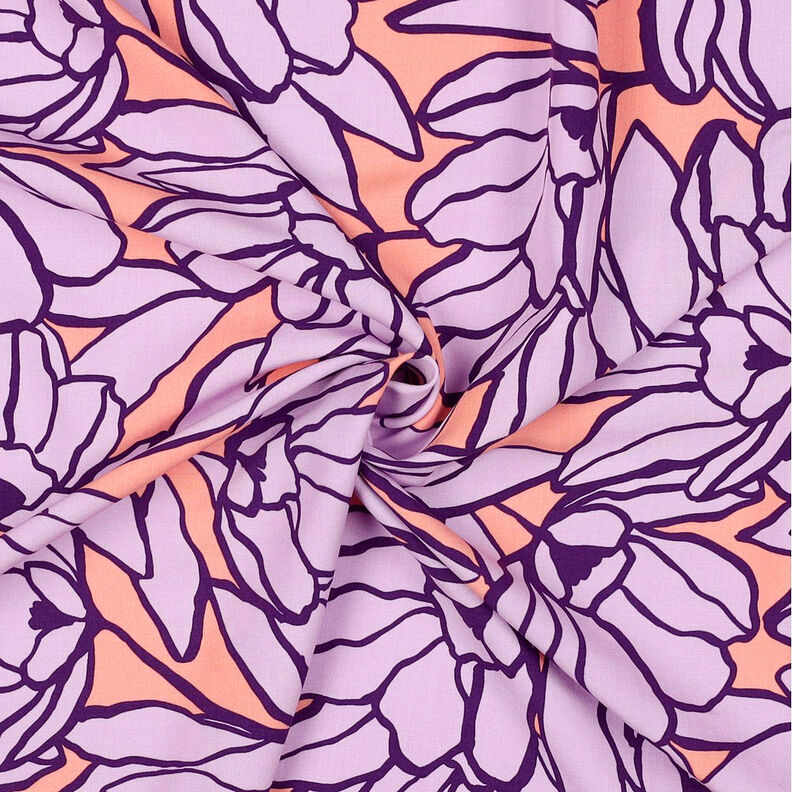 Lenzing Ecovero Inked Bouquet | Nerida Hansen – persikanoranssi/laventeli,  image number 4