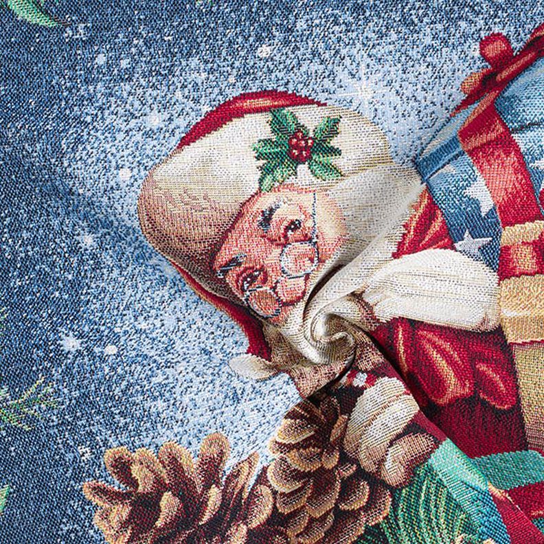 Paneeli Gobeliini Lahja Lurex – sininen/vihreä,  image number 3