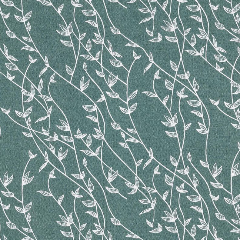 Puuvillapopliini Lehtiköynnökset – sinikuusi,  image number 1