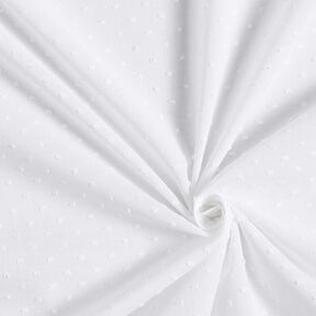 Puuvillabatisti Dobby – valkoinen, 