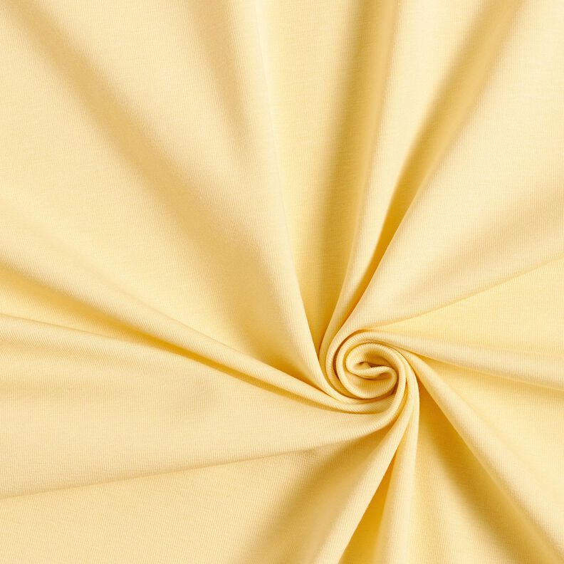 Puuvillajersey Medium Yksivärinen – vaniljankeltainen,  image number 1