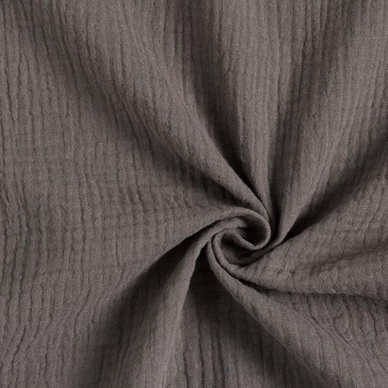 GOTS Musliini-/kaksikerroksinen kangas | Tula – tummanharmaa,  image number 1