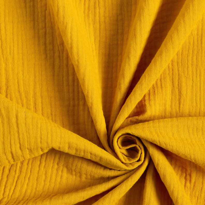 Musliini-/kaksikerroksinen kangas – sinappi,  image number 1