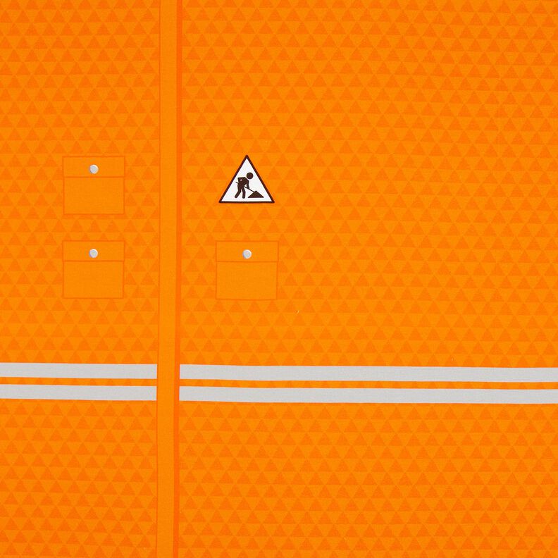 French Terry Paneeli Ollapa kerran rakennustyöntekijä | Stoff&Liebe – vaaleanoranssi/hopeanharmaa,  image number 6