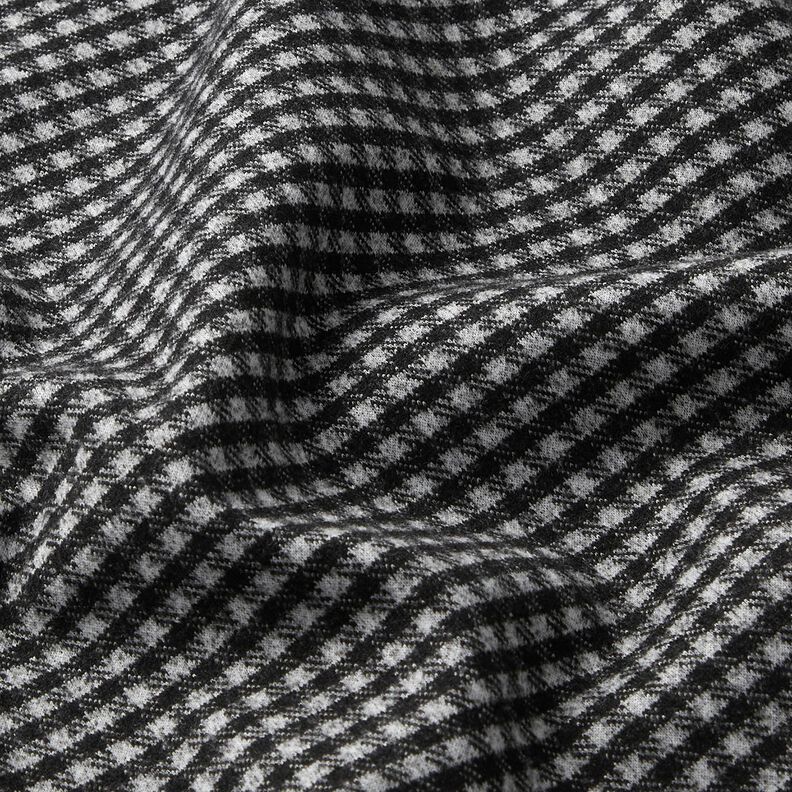 Takkineulos Stretch Pieni ruutu – vaaleanharmaa/musta,  image number 2