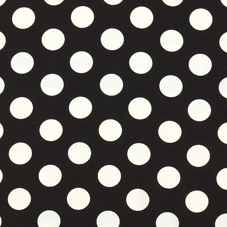 Kreppikangas Polka Dots [2,5 cm] – musta,  image number 1