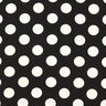Kreppikangas Polka Dots [2,5 cm] – musta,  thumbnail number 1