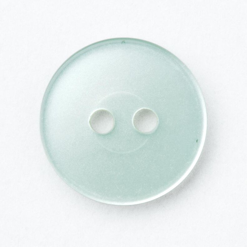 2-reikäinen kiiltävä nappi [Ø 15 mm] – vaalea minttu,  image number 1