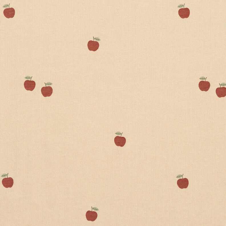Puuvillajersey Pienet omenat &ndash; hiekka,  image number 1